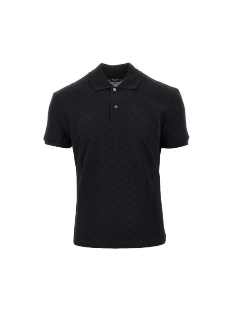 GUCCI Gucci Jacquard Jersey Polo Shirt Black Men