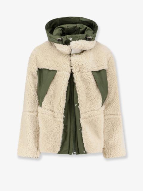 sacai Sacai Men Eco Shearling And Nylon Jacket