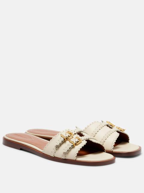 Zimmermann Goldie leather slides