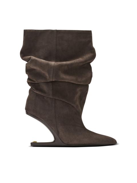 Balmain No Wedge suede ankle boots