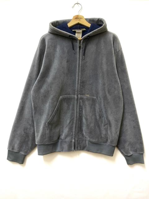Other Designers Vintage - Vintage Carhartt Corduroy Full Zipper Hoodie Grey
