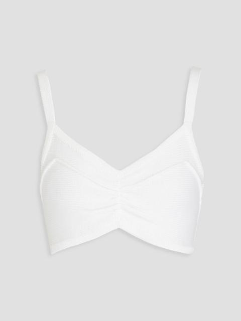 Other Designers Gathered ribbed cotton bra top