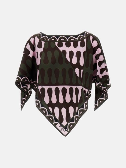 PUCCI Emilio Pucci Women Cape-Effect Silk Twill Blouse