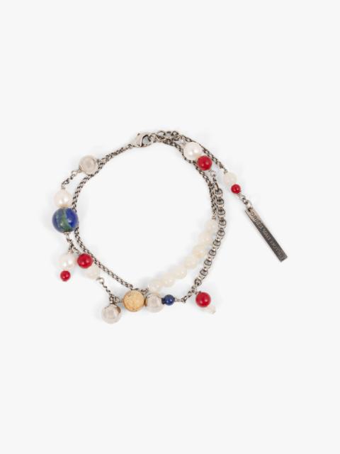 Dries Van Noten DOUBLE CHAIN CHARM BRACELET