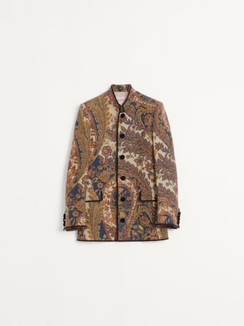 Valentino HEMP JACKET WITH VOYAGE IMAGINAIRE PRINT