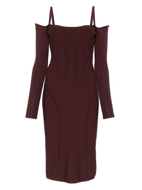 MUGLER boning-detail dress