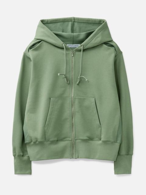 FFFPOSTALSERVICE REVERSE ROUND HEM ZIP HOODIE