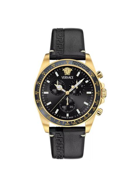 VERSACE Versace Greca Chrono Wave Chronograph Quartz Black Dial Men's Watch VE0H00225