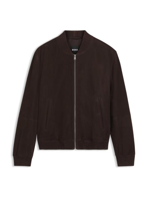 BOSS REGULAR-FIT JACKET IN SUEDE