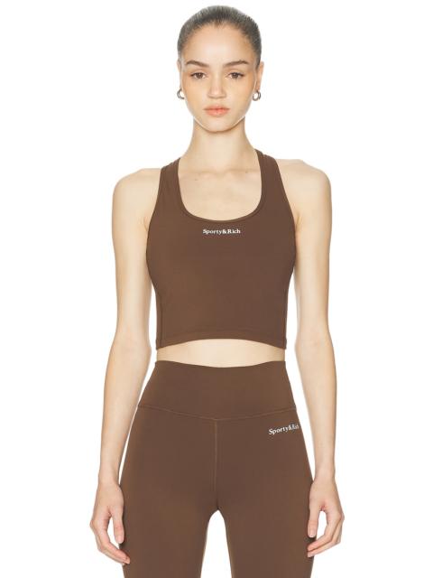 Sporty & Rich Serif Logo Sports Tank Top