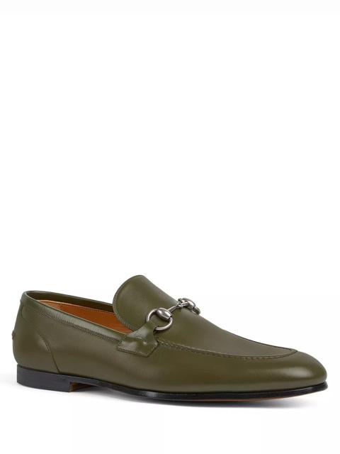 GUCCI Men's Jordaan Leather Apron Toe Loafers