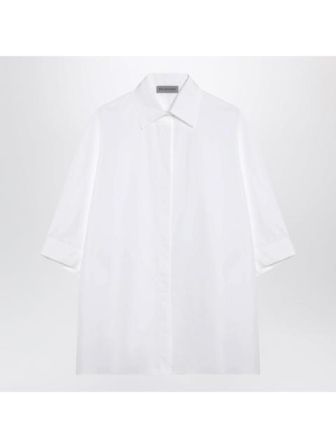 BALENCIAGA Balenciaga Oversized White Cotton Poplin Shirt Women