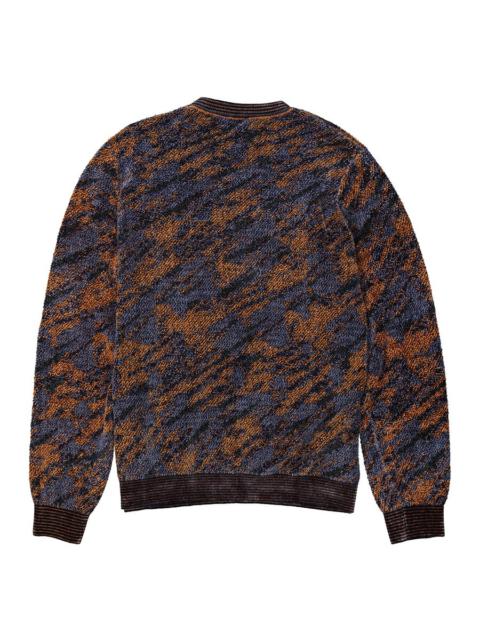 EMPORIO ARMANI Emporio Armani Men's Blue Multi Colorcamouflage Patterned Jumper