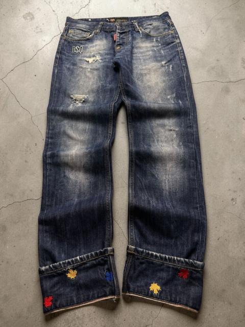 DSQUARED2 Archive 00s Dsquared2 x FC Barcelona Distressed Denim Jeans