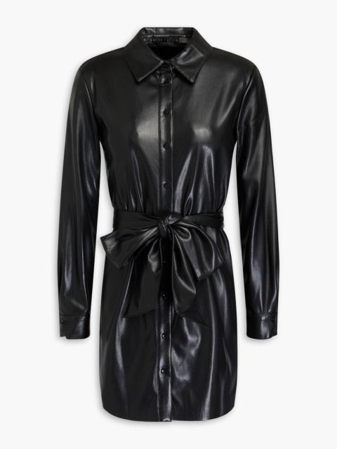 Alice + Olivia Belted mini shirt dress