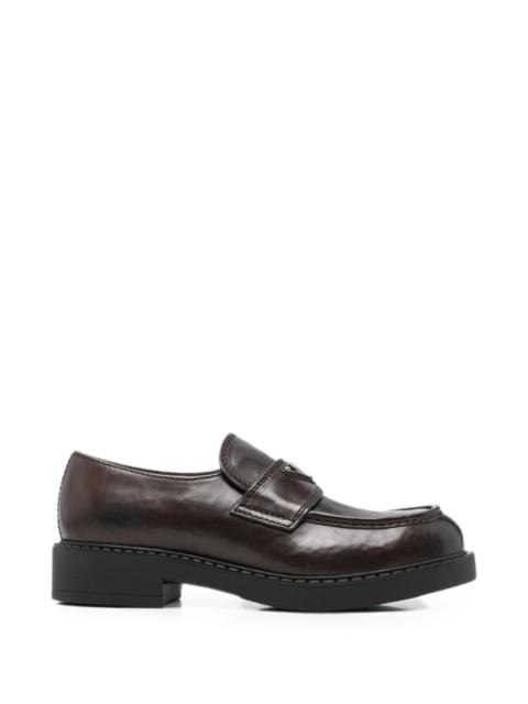 Prada Prada Men Chocolate Leather Loafers