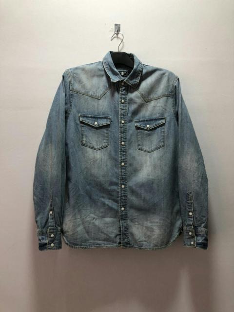 Other Designers NANO UNIVERSE Denim Shirt Indigo Product Pearl Snap