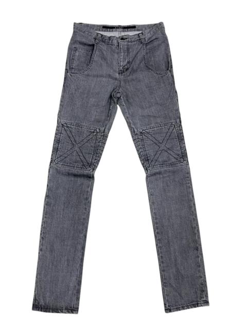 Other Designers Niki - Archival NIKKI Japan Heavy Cross-Stitch Moto Biker Denim Y2K