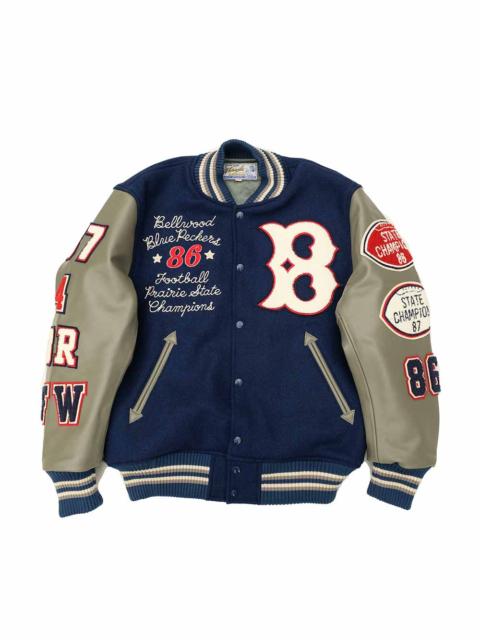 Whitesville 30oz. WOOL MELTON AWARD JACKET - BLUE PECKERS - WV15783