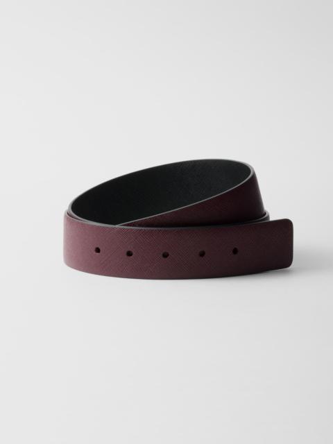 Prada Reversible Saffiano leather belt strap