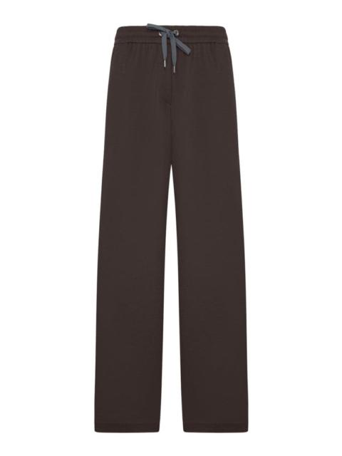 Brunello Cucinelli Brunello Cucinelli Women Wide Leg Trousers With Drawstring