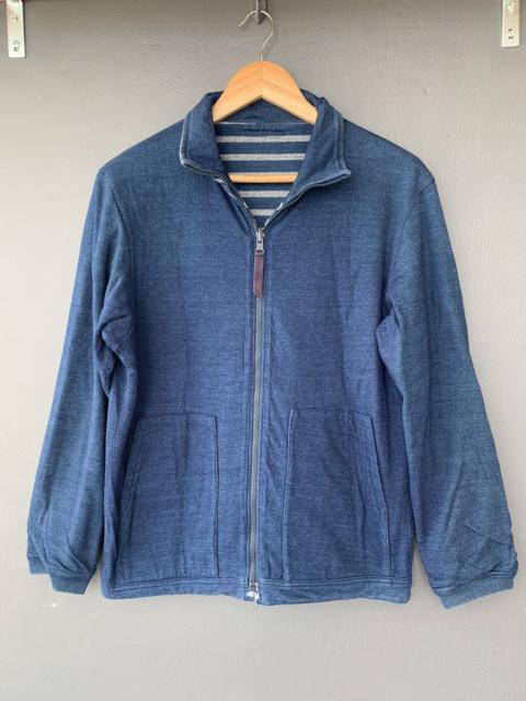 Other Designers 45rpm - BLUE BLUE REVERSIBLE INDIGO DENIM LIGHT JACKET SWEATER
