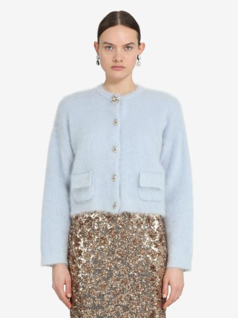 N°21 CREW NECK CARDIGAN WITH JEWEL BUTTONS