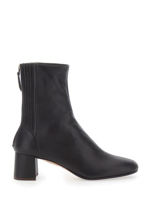 AQUAZZURA Aquazzura Women 'Saint Honore' Brown Ankle Boots With Zip Closure At The Back In Leather For Women