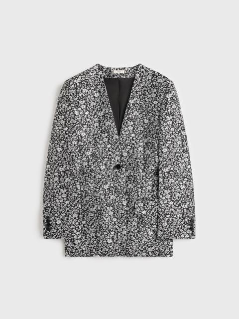 TOTEME Floral slouch blazer white/black
