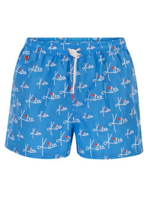 Other Designers Kiton Men Short Patterned Swim Boxers