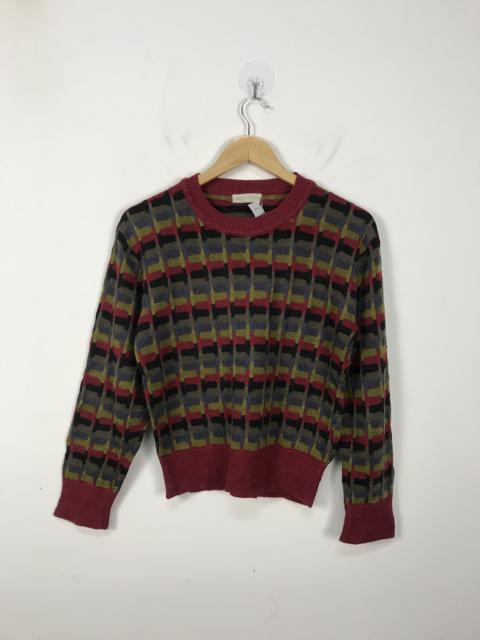 Other Designers Japanese Brand - Palls Pyra Stripe Abstract Multicolor Knit Sweater #2818