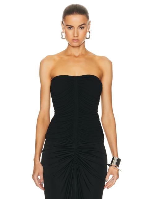 SAINT LAURENT Strapless Crepe Top