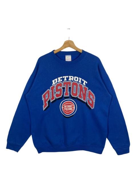 Other Designers Vintage - Vintage 80s Detroit Pistons Sweatshirt XL Size Blue Colour