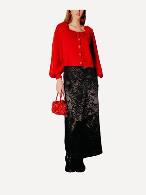 FARM RIO Red Heartful Knit Cardigan