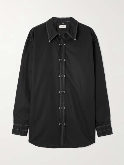 Embellished cotton shirt Black