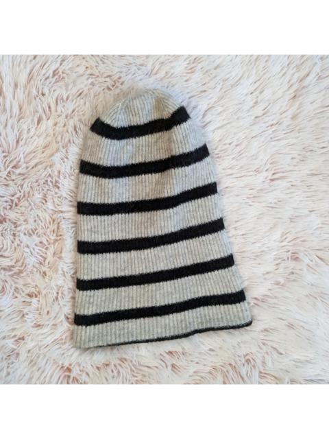 Other Designers NWT J. Crew Ribbed Winter Hat Soft Wool/Alpaca Grey Striped OS Unisex