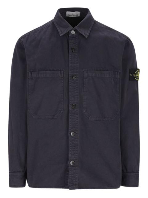 Stone Island chest-pocket patch shirt