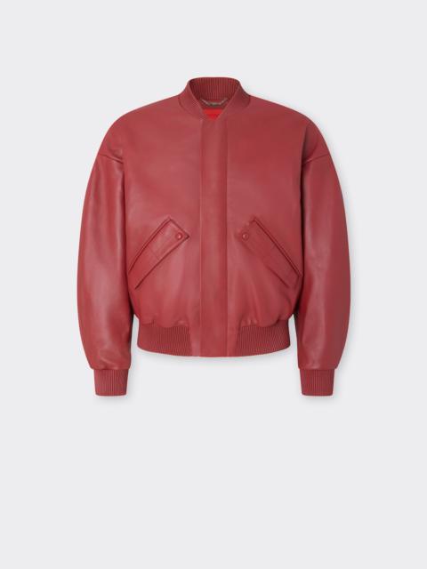 Ferrari Rubberized nappa leather bomber jacket