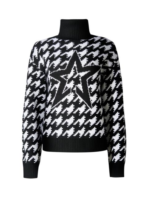 PERFECT MOMENT Chunky Houndstooth Wool Sweater print