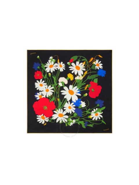 Burberry Daisy Garden Floral-Print Silk Scarf
