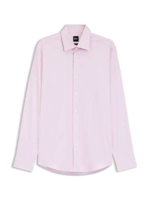 BOSS EASY-IRON REGULAR-FIT SHIRT IN STRETCH-COTTON DOBBY