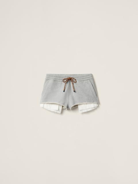 Cotton fleece shorts