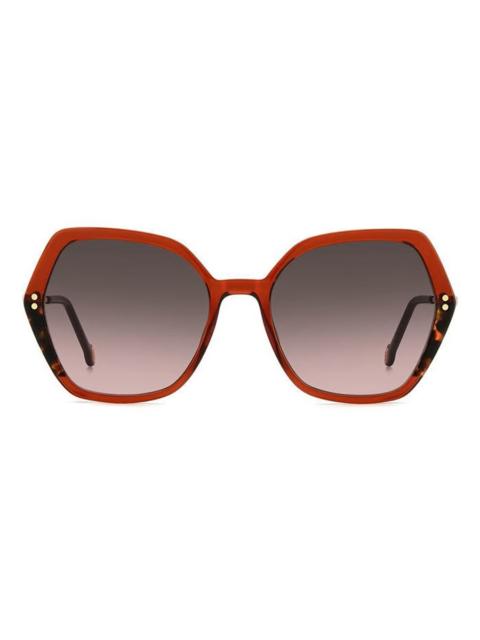 CAROLINA HERRERA Carolina Herrera Brown Pink Shaded Geometric Ladies Sunglasses HER 0185/S 0YDC/M2 55