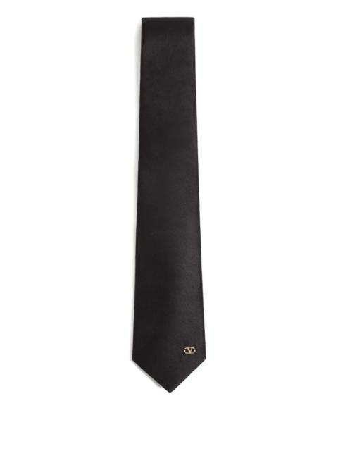 Valentino Valentino Garavani Men Valentie Silk Tie With Vlogo Signature Detail