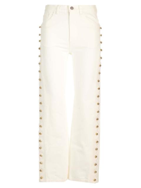 Chloé Chloe' Women Cropped Jeans With Embellished Profile