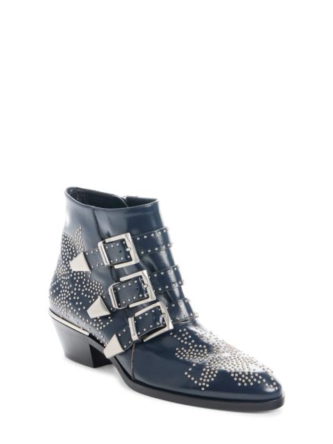 Chloé Chloé Susan Studded Bootie in Deep Navy at Nordstrom