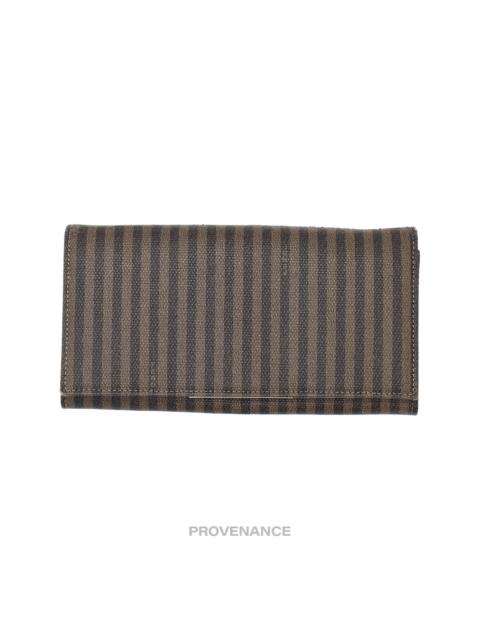FENDI Fendi Snap Long Wallet - Striped Pequin