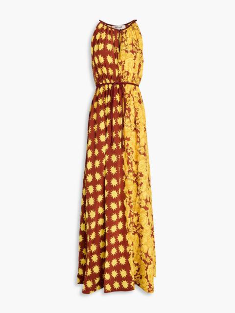 DIANE VON FURSTENBERG Darla printed crepe de chine maxi dress