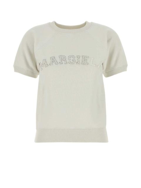 Maison Margiela Women Chalk Cotton Sweatshirt