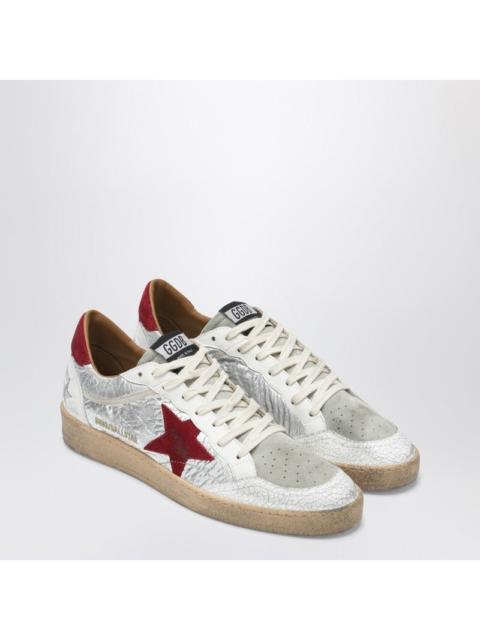 Golden Goose Golden Goose Ball Star Silver/Red Sneakers Men